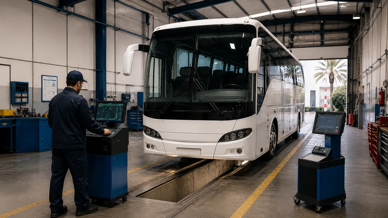صورة السؤال D-BUS-Q10: الفحص التقني لحافلة نقل الركاب خاصو يتجدد كل: