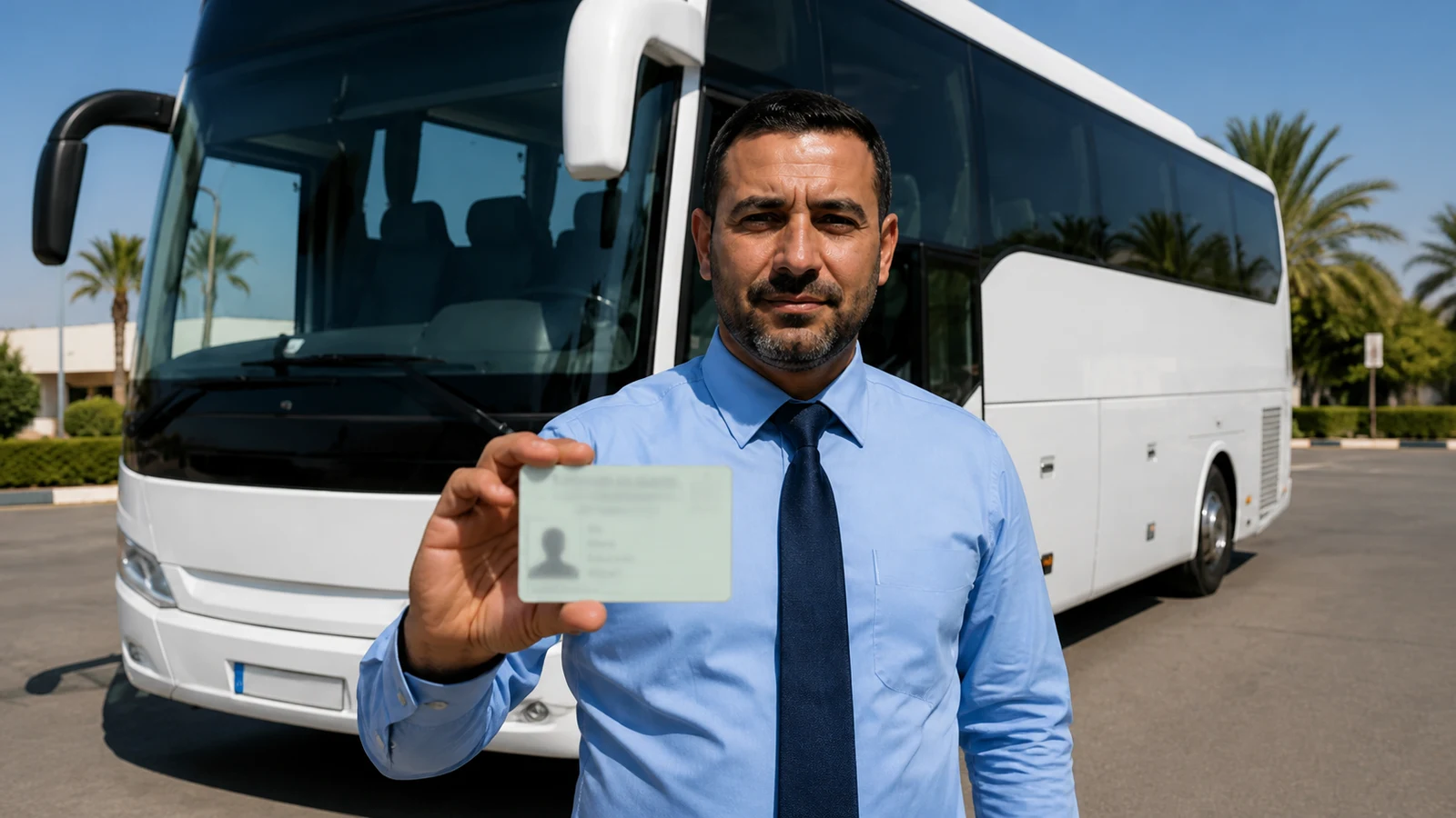 صورة السؤال D-BUS-Q21: باش نقوم بسياقة حافلة، واش من الواجب نتوفر على بطاقة مهنية؟