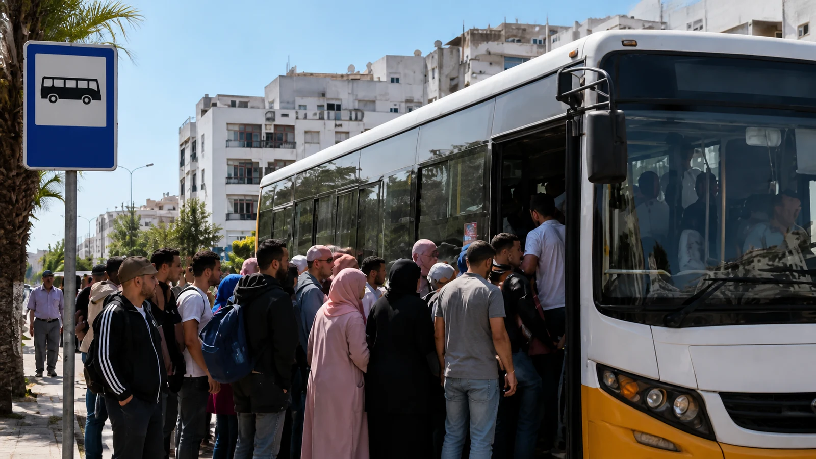 صورة السؤال D-BUS-Q27: شنو هما الحالات اللي ما خاصنيش نقبل فيها صعود المسافرين؟