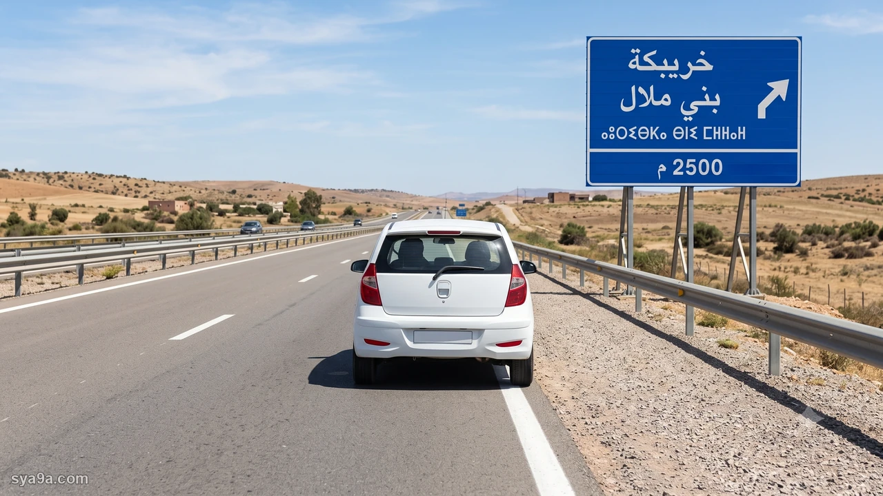 صورة السؤال S1-Q24: هاد السيارة واش متوقفة فوظعية مناسبة :
