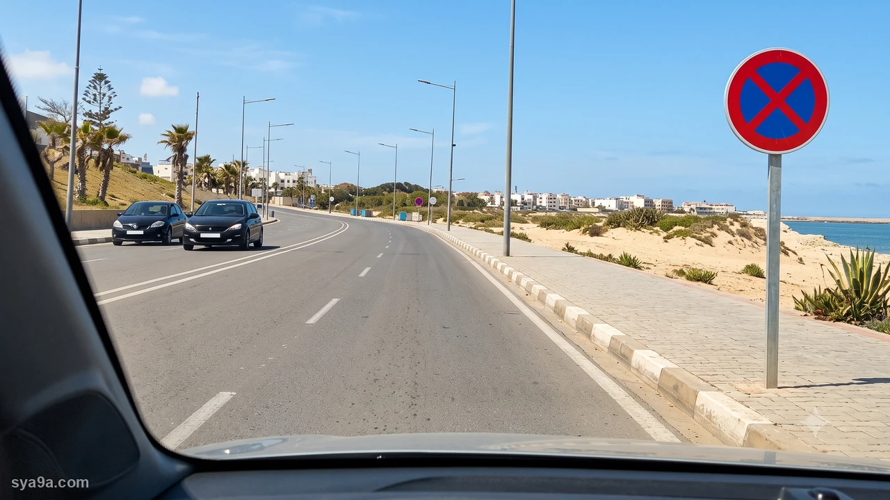 صورة السؤال S1-Q35: الوقوف ممنوع , على الطريق :
على الرصيف :