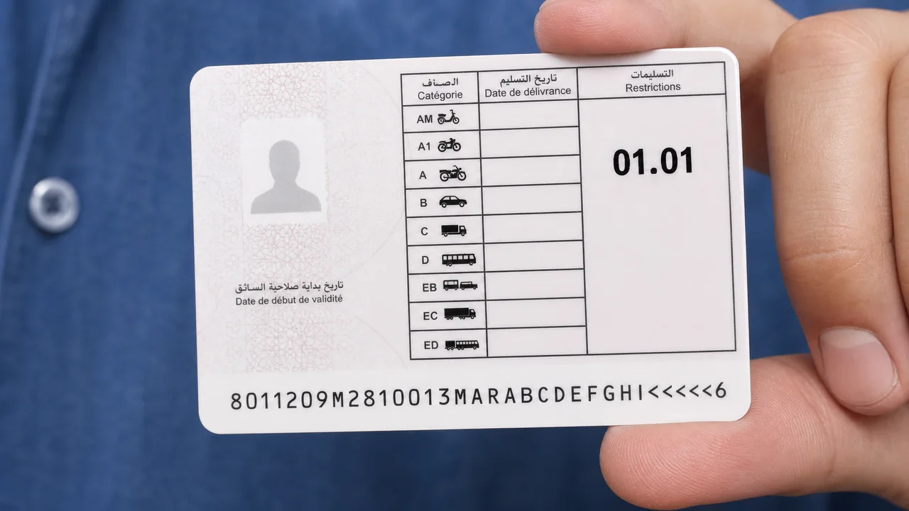 صورة السؤال S13-Q33: صاحب هاد رخصة السياقة، قبل ما يسوق لازم يدير :