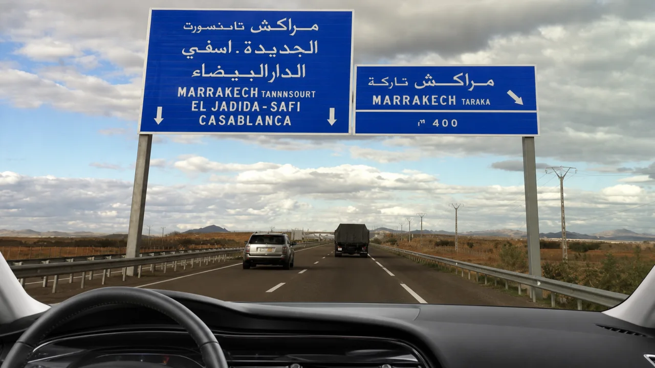 صورة السؤال S15-Q04: باش نمشي لدار البيضاء خاصني نغير المسلك :