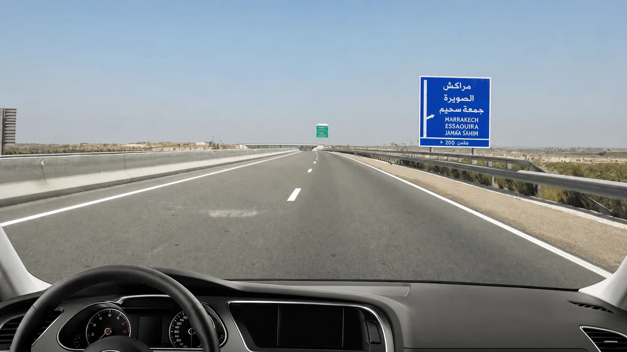 صورة السؤال S17-Q10: التوقف في شريط التوقف الاستعجالي ممكن فجميع الحالات :
في حالة وجود عطب في السيارة :