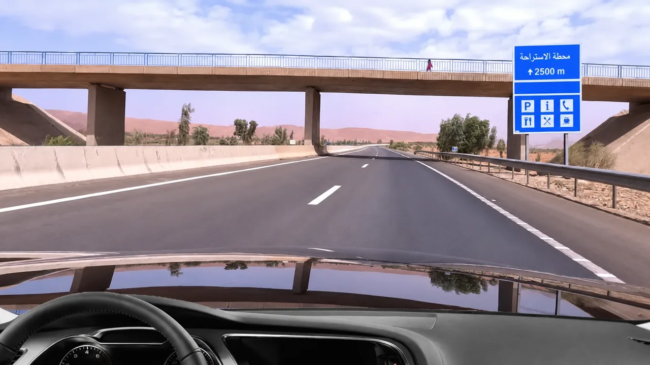 صورة السؤال S19-Q12: هاد محطة الاستراحة مجهزة بـ :