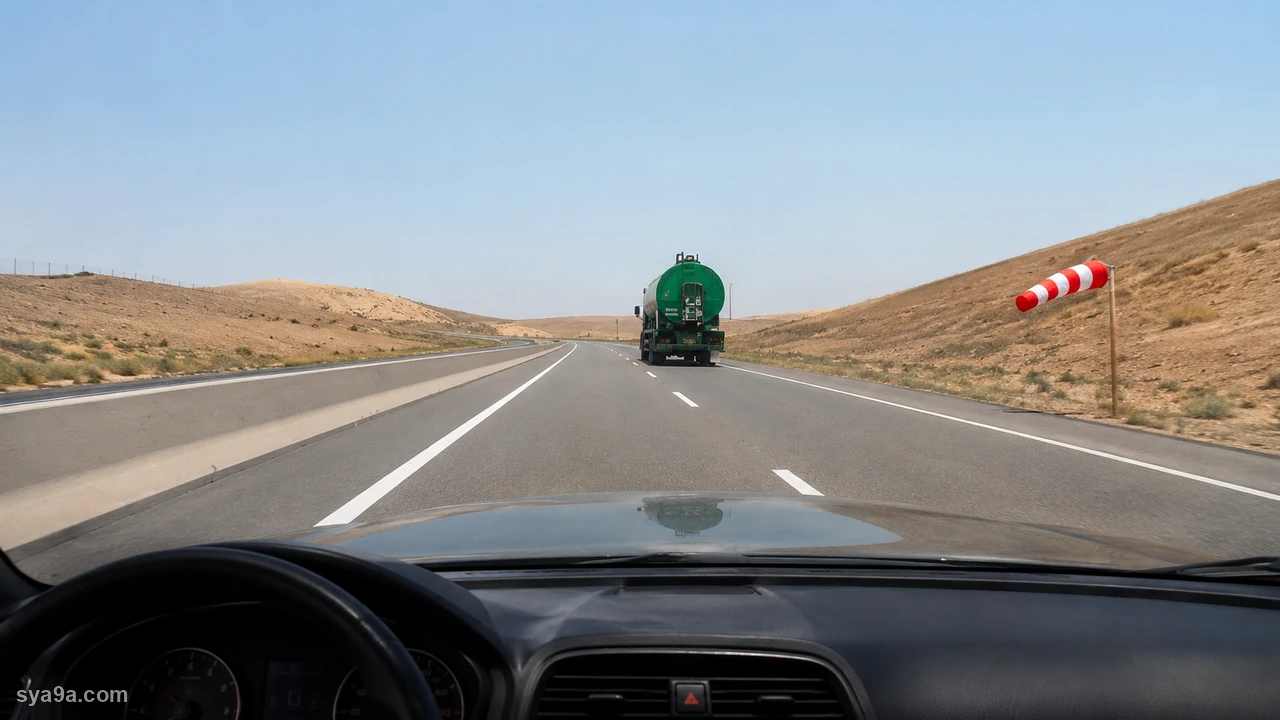 صورة السؤال S2-Q08: عند تجاوز شاحنة ، هناك خطر تنحاز على الطريق :
من جهة ليمن :
من جهة ليسر :