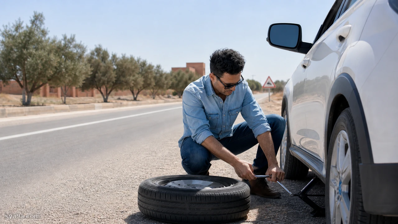 صورة السؤال S4-Q02: باش نغير العجلة غادي نبدا بـ :