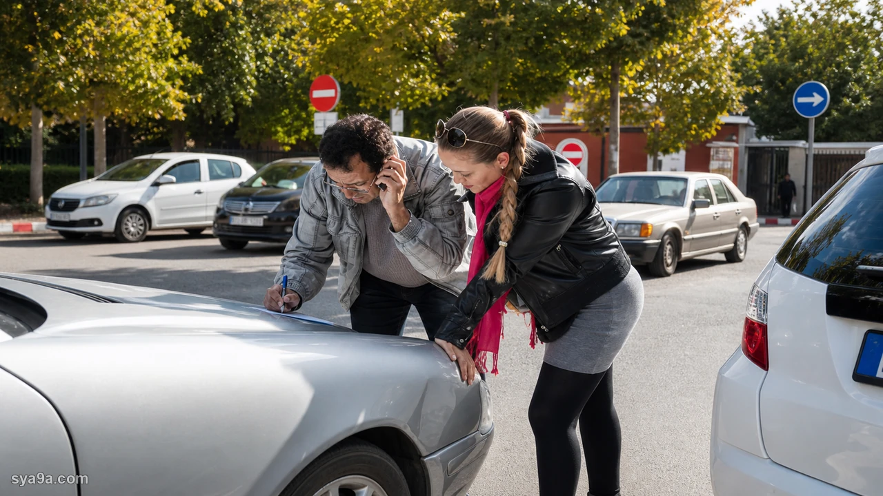 صورة السؤال S4-Q08: بعد ملأ المعاينة الودية :
واجب نعطيها للشرطة باش تصادق عليها :
نرسلها لشركة التأمين ديالي: