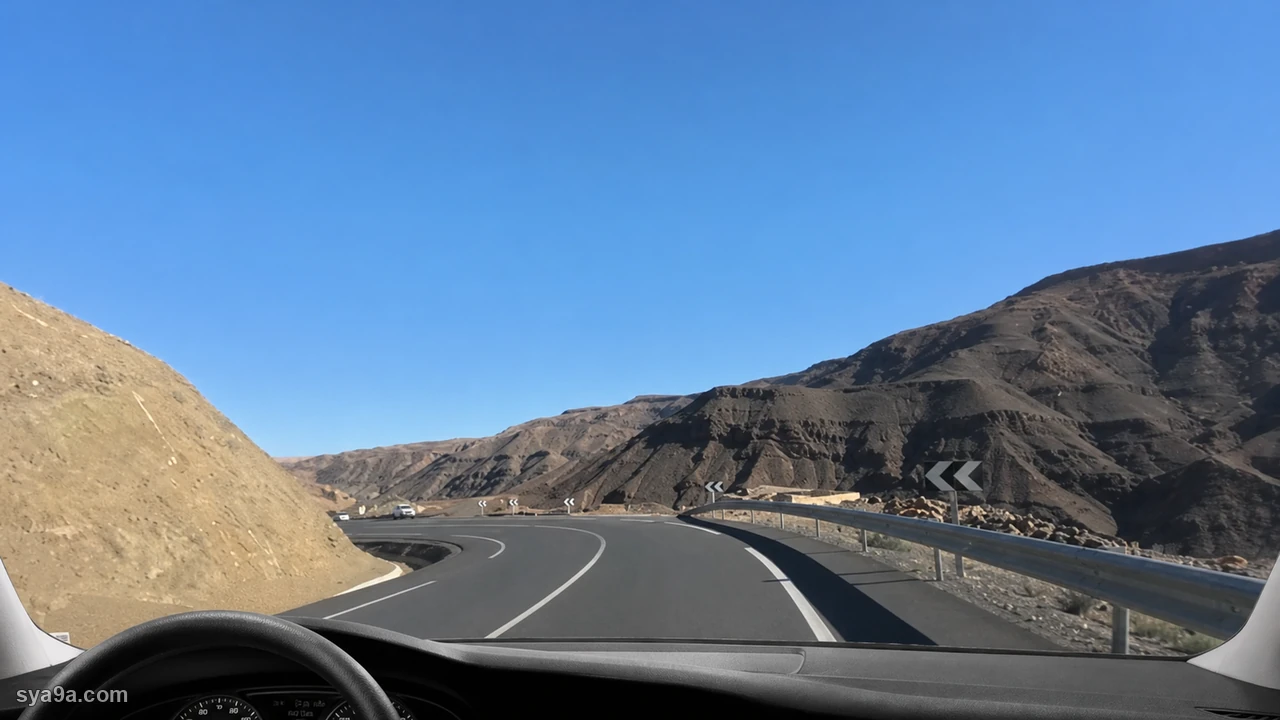 صورة السؤال S8-Q18: كايبين التشوير الطرقي منعرج خطير :
ننقص من السرعة :