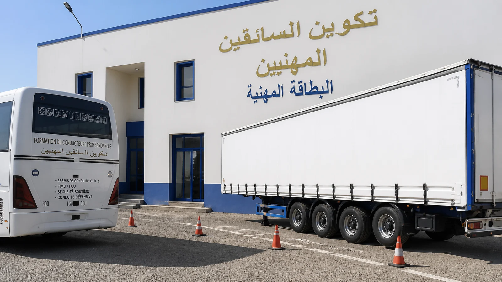صورة السؤال C-TRUCK-Q31: كيتم تمديد بطاقة السائق المهني لصنف آخر بعد الخضوع: