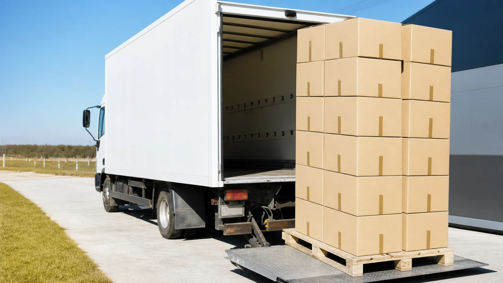 صورة السؤال C-TRUCK-Q32: أثناء الشحن، يمكن توزيع البضائع بحيث تتحمل العجلات الخلفية للمركبة: